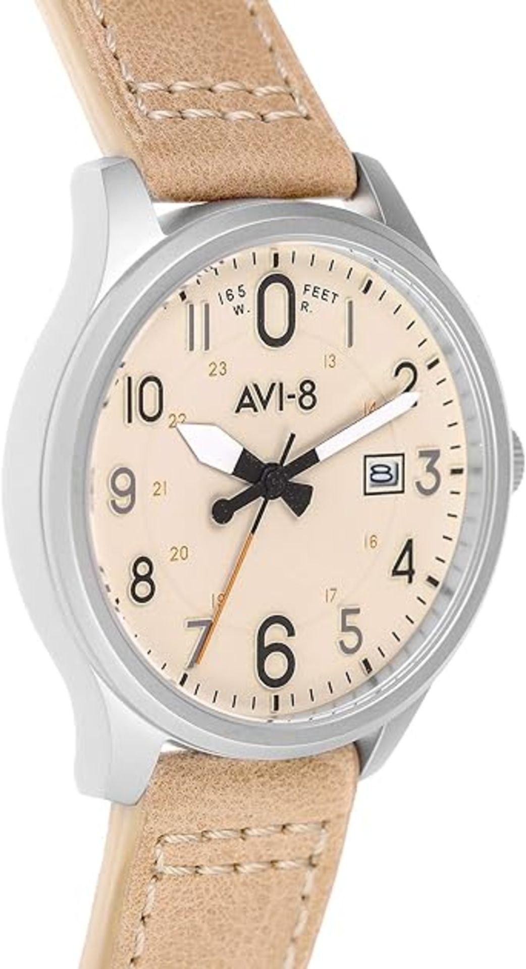 AVI-8 Men's 43mm Hawker Hurricane Altimeter Cream Japanese Quartz Watch with Leather Strap - Image 5 of 5