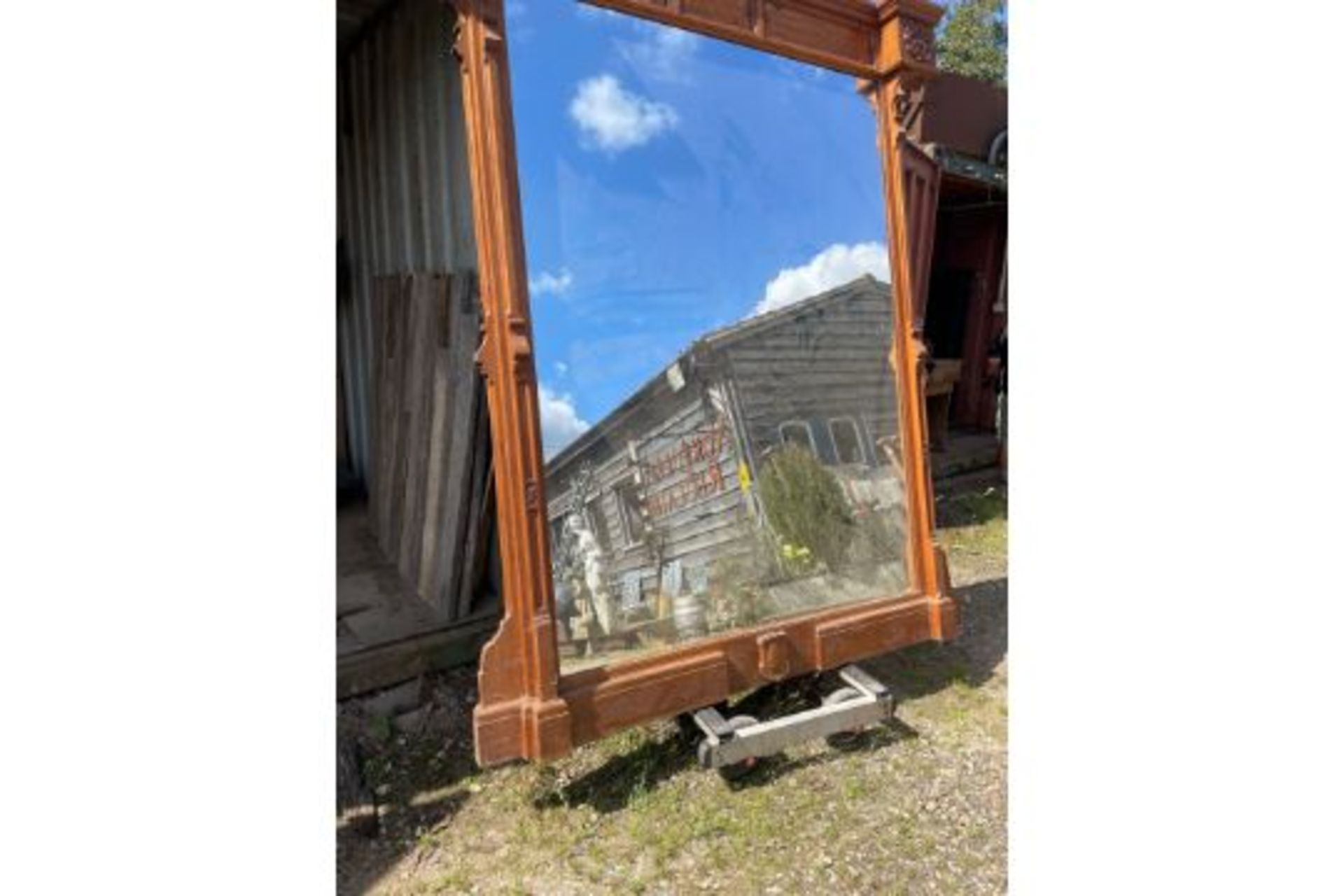 Mirror 9 foot by 6ft gothic style mirror 20th century