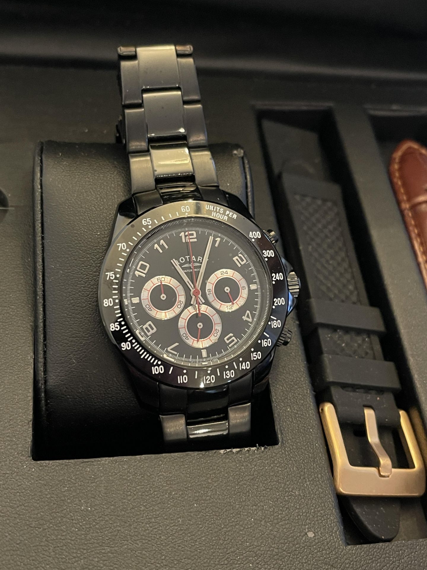 Rotary chronograph mens watch new with box papers every thing working