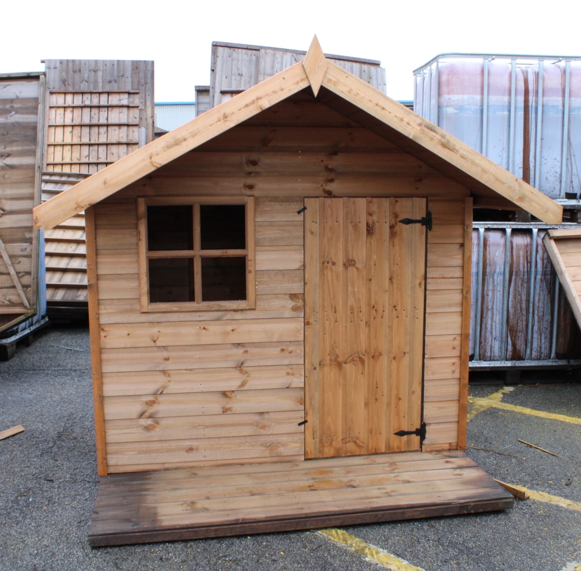 4x6 kids playhouse with overhang and veranda, Stnadrad 16mm Nominal Cladding - Bild 3 aus 5