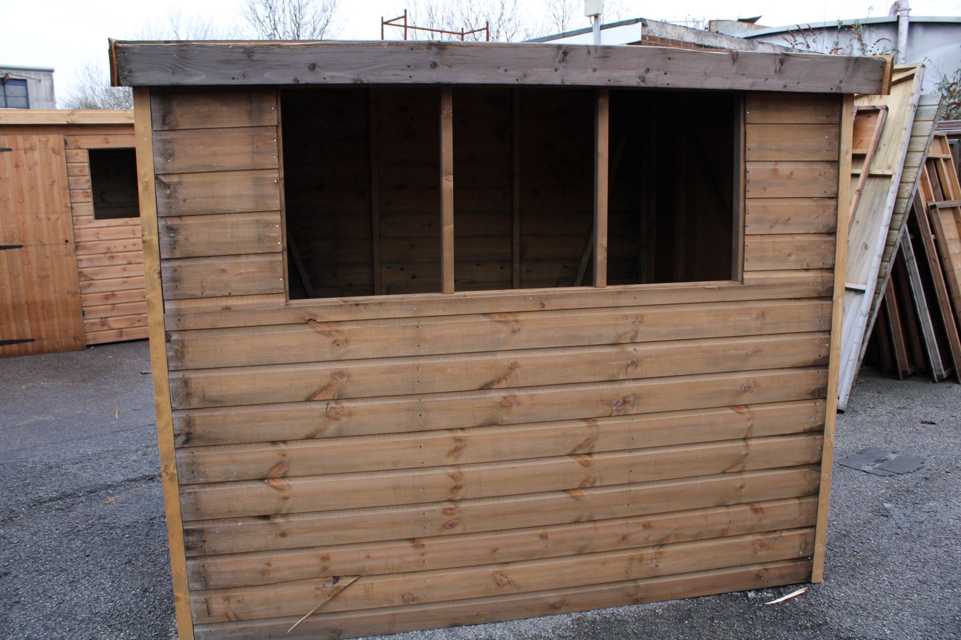 7x5 Ex-display standard pent shed, Standard 16mm Nominal Cladding RRP £860