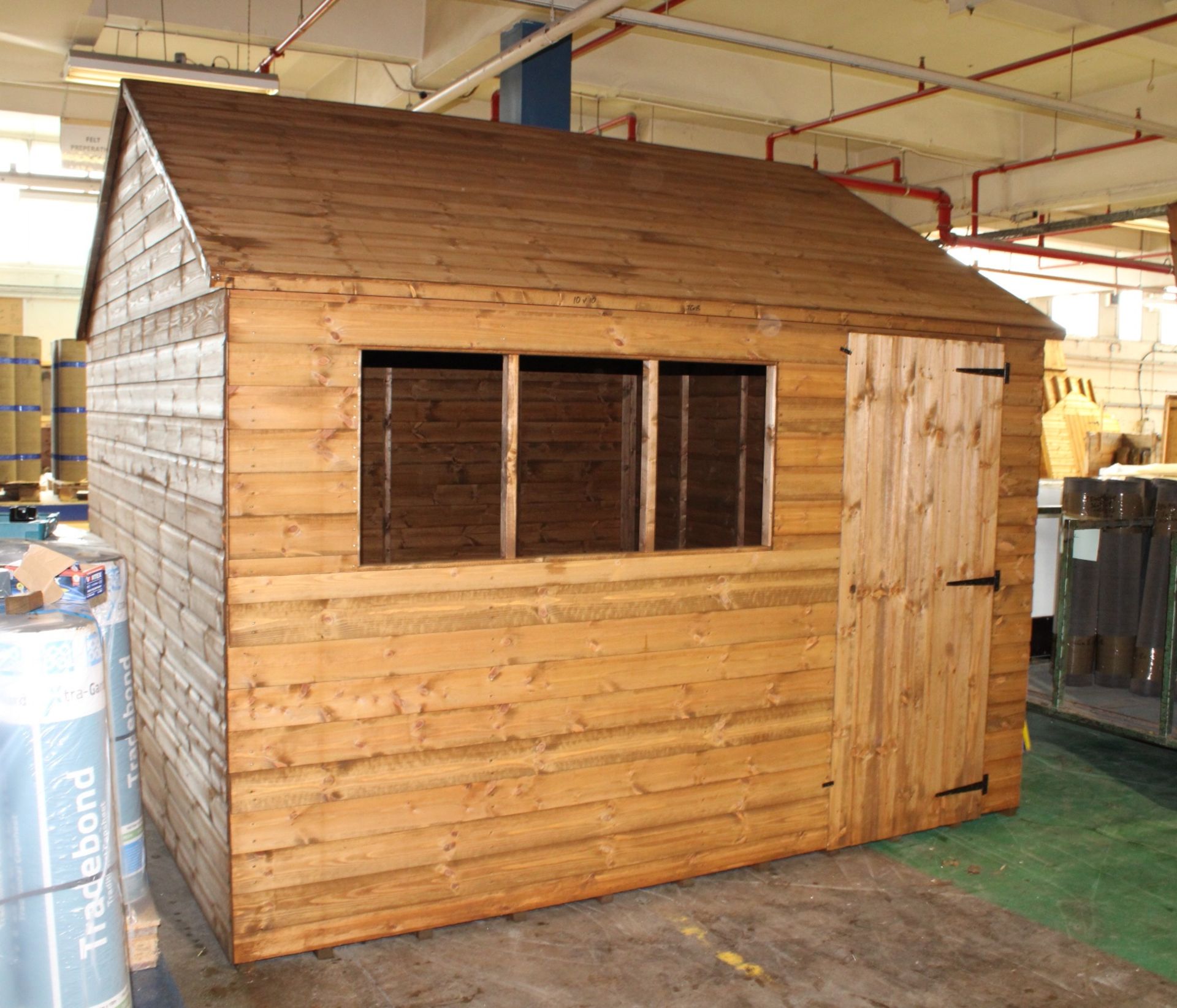 10x10 Brand New Apex Shed (Also any door position with or without windows), Standard - Bild 2 aus 5