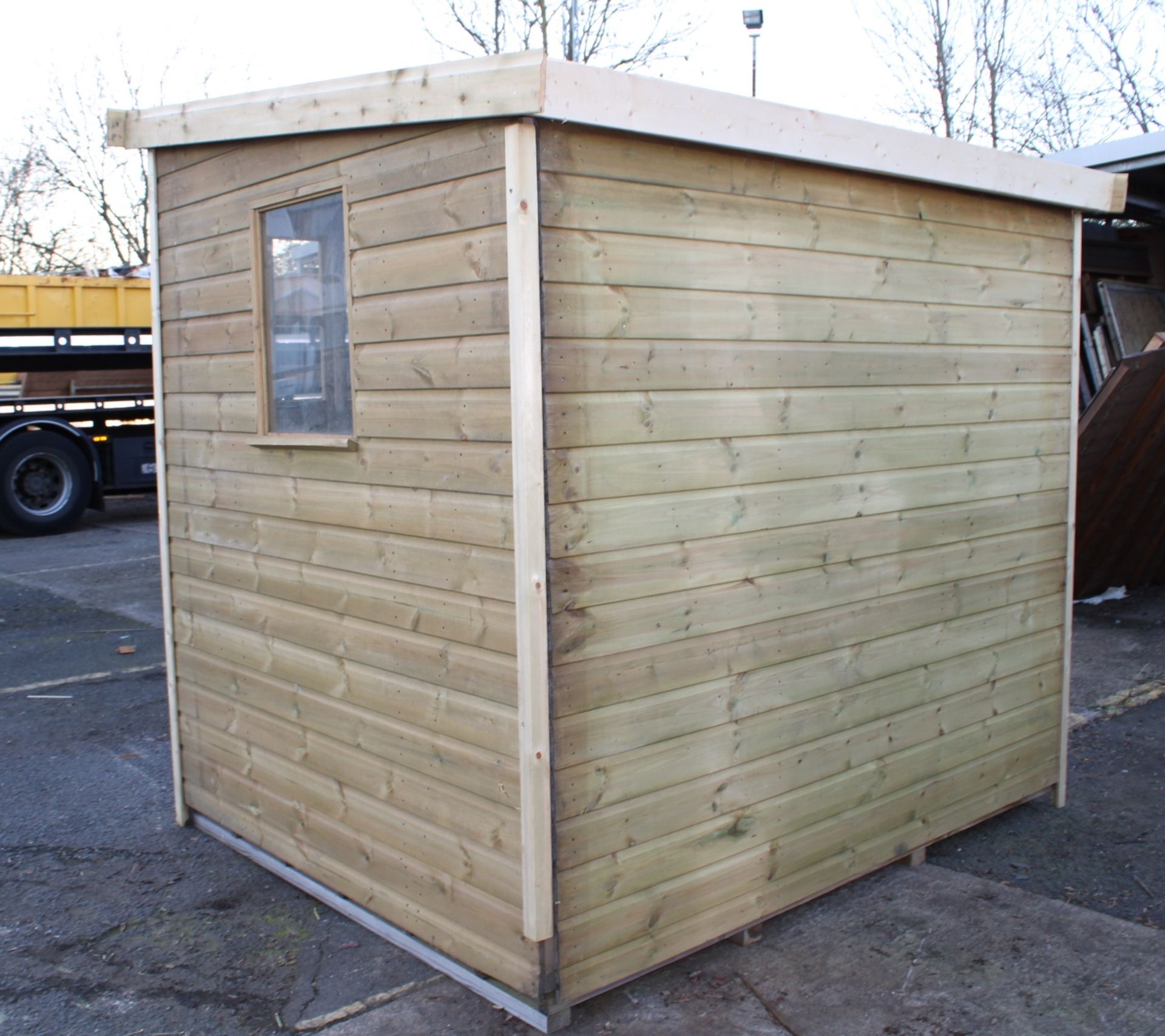 7'6'' x 6 Pressure Treated Heavy Duty pent shed, Premier 19mm Nominal Cladding RRP£1670 - Image 3 of 5