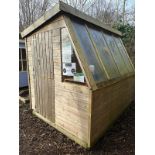 Ex-display 8x6 pressure-treated potting shed timber building, premier 19mm Nominal