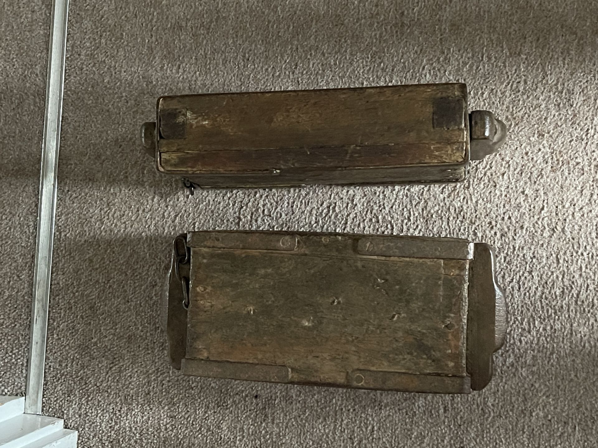 Antique brick moulds wooden - Image 6 of 6