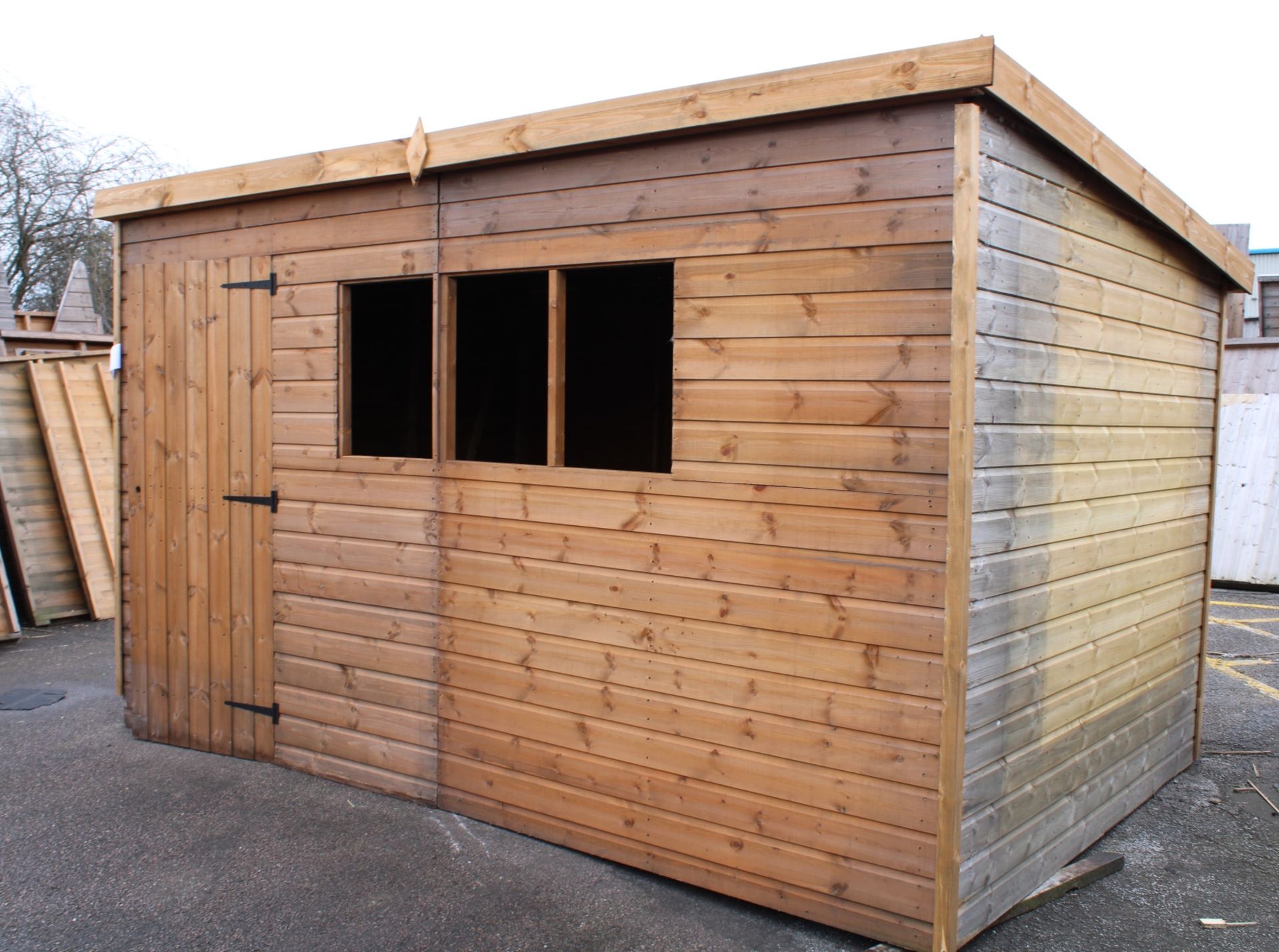 12x8 superior height pent shed, Standard 16mm Nominal Cladding - Image 4 of 5