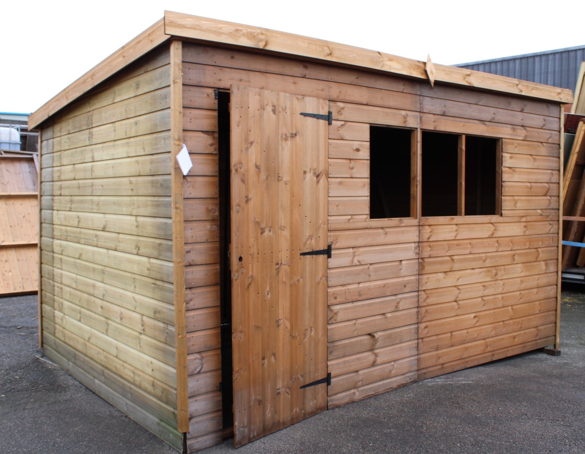 12x8 superior height pent shed, Standard 16mm Nominal Cladding - Image 5 of 5