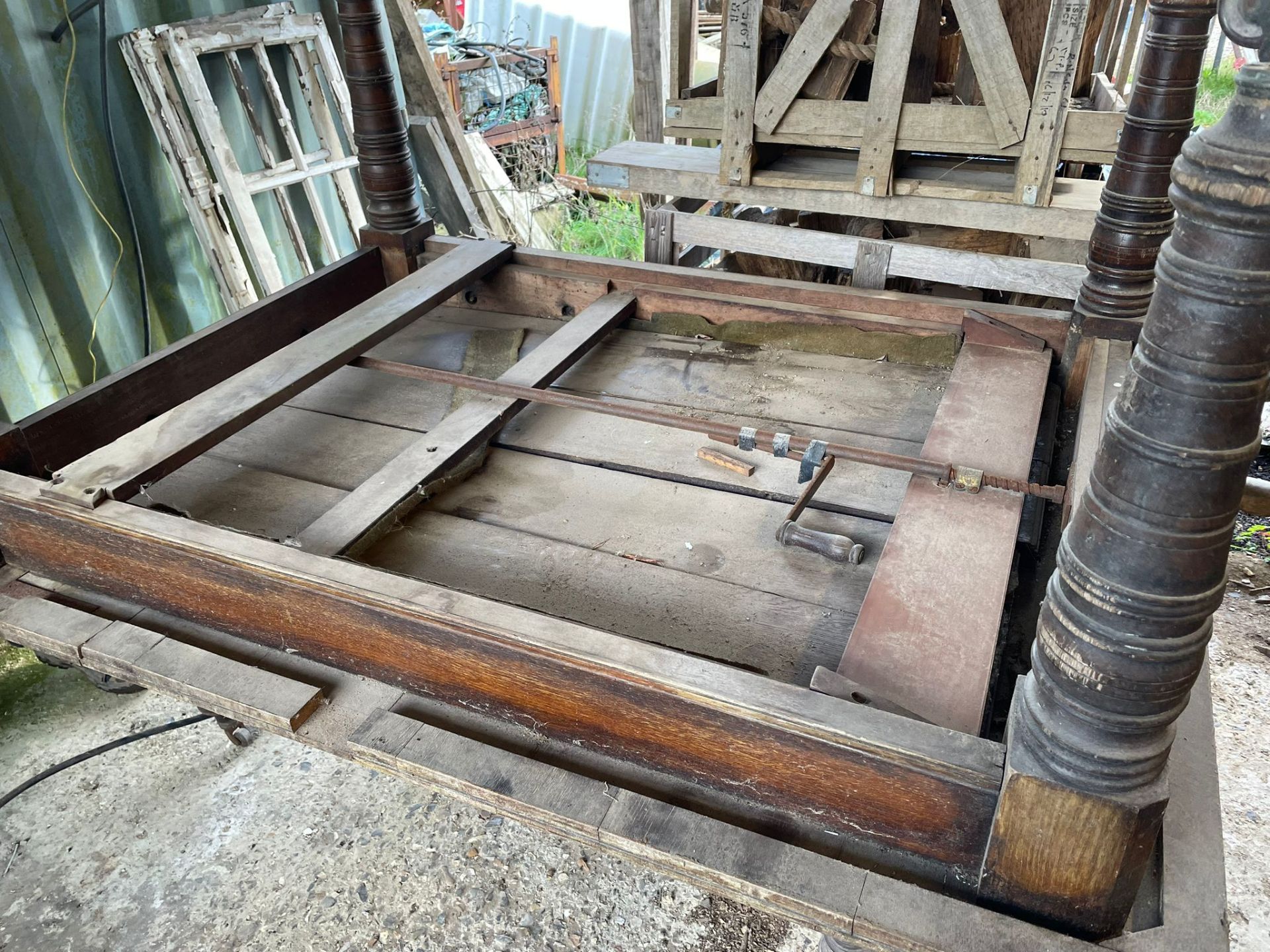 6 foot Edwardian drawer leaf table - Image 4 of 6