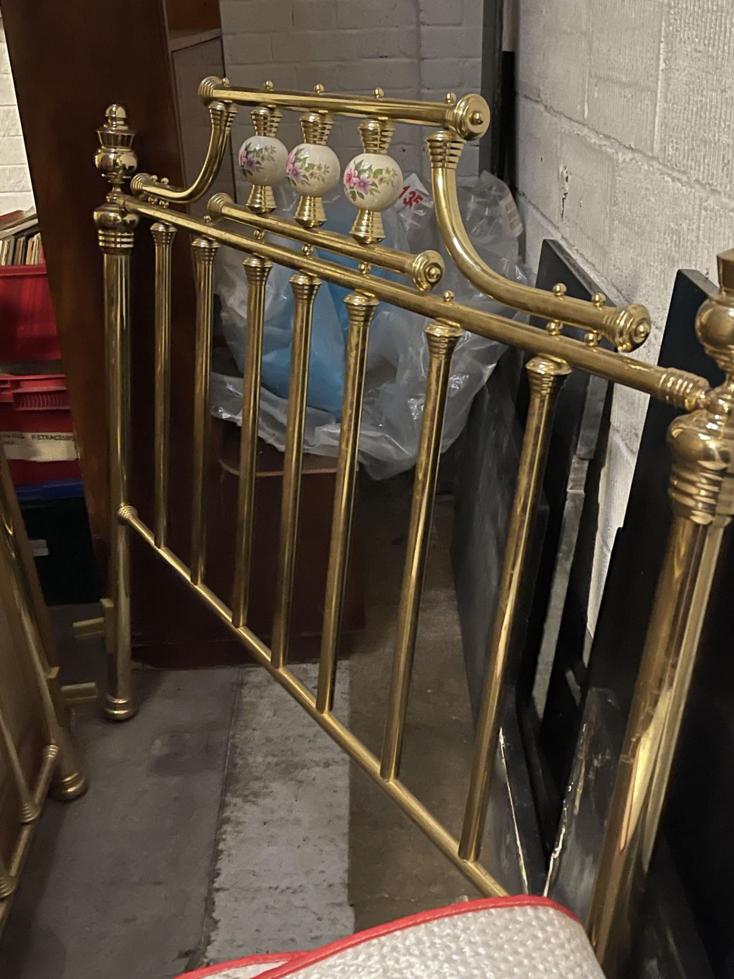 Brass double bed frame very old unclaimed property - Image 5 of 8