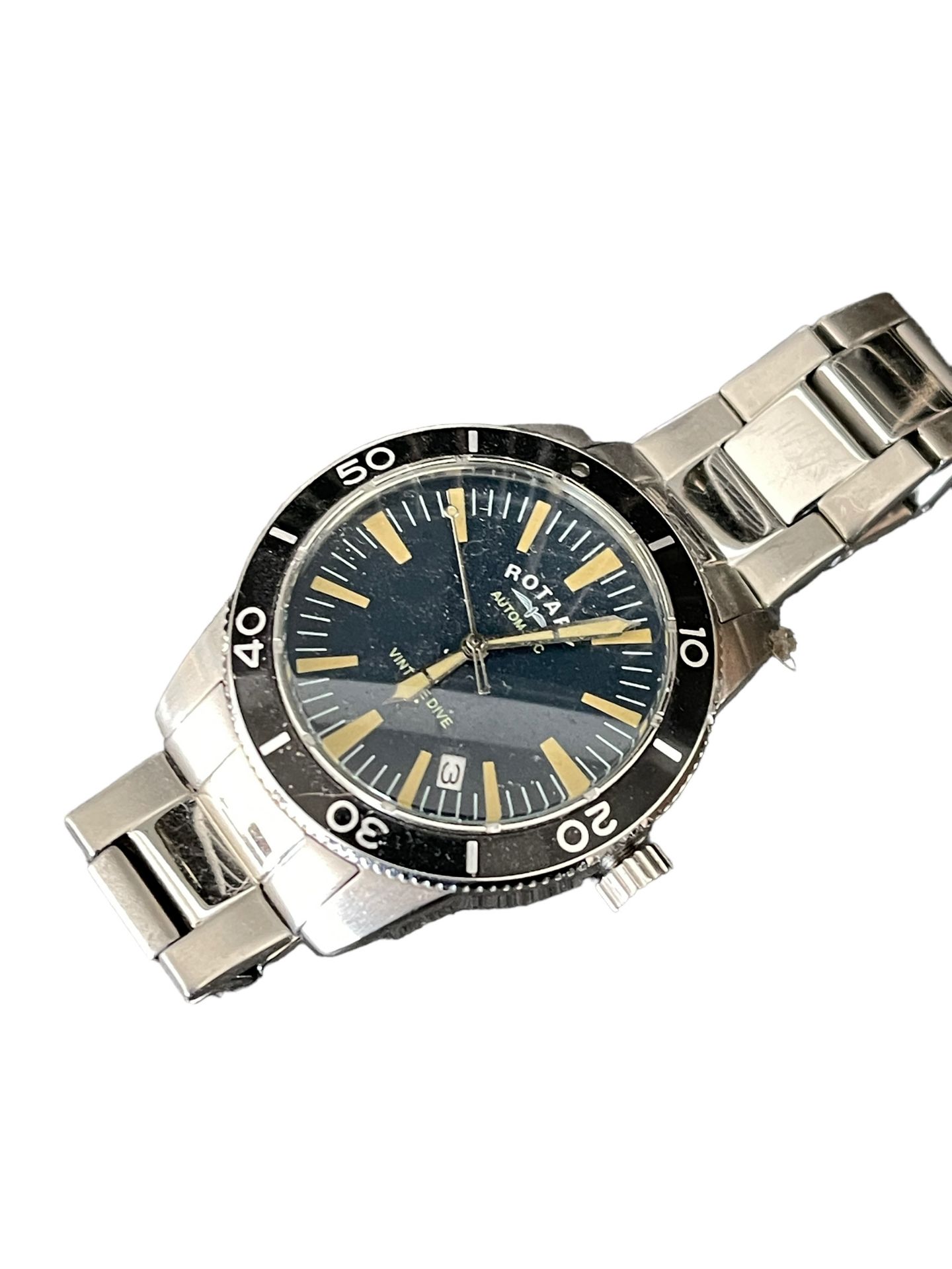 Rotary Divers Watch fully working with box paper bracelet stainless steel - Image 2 of 6