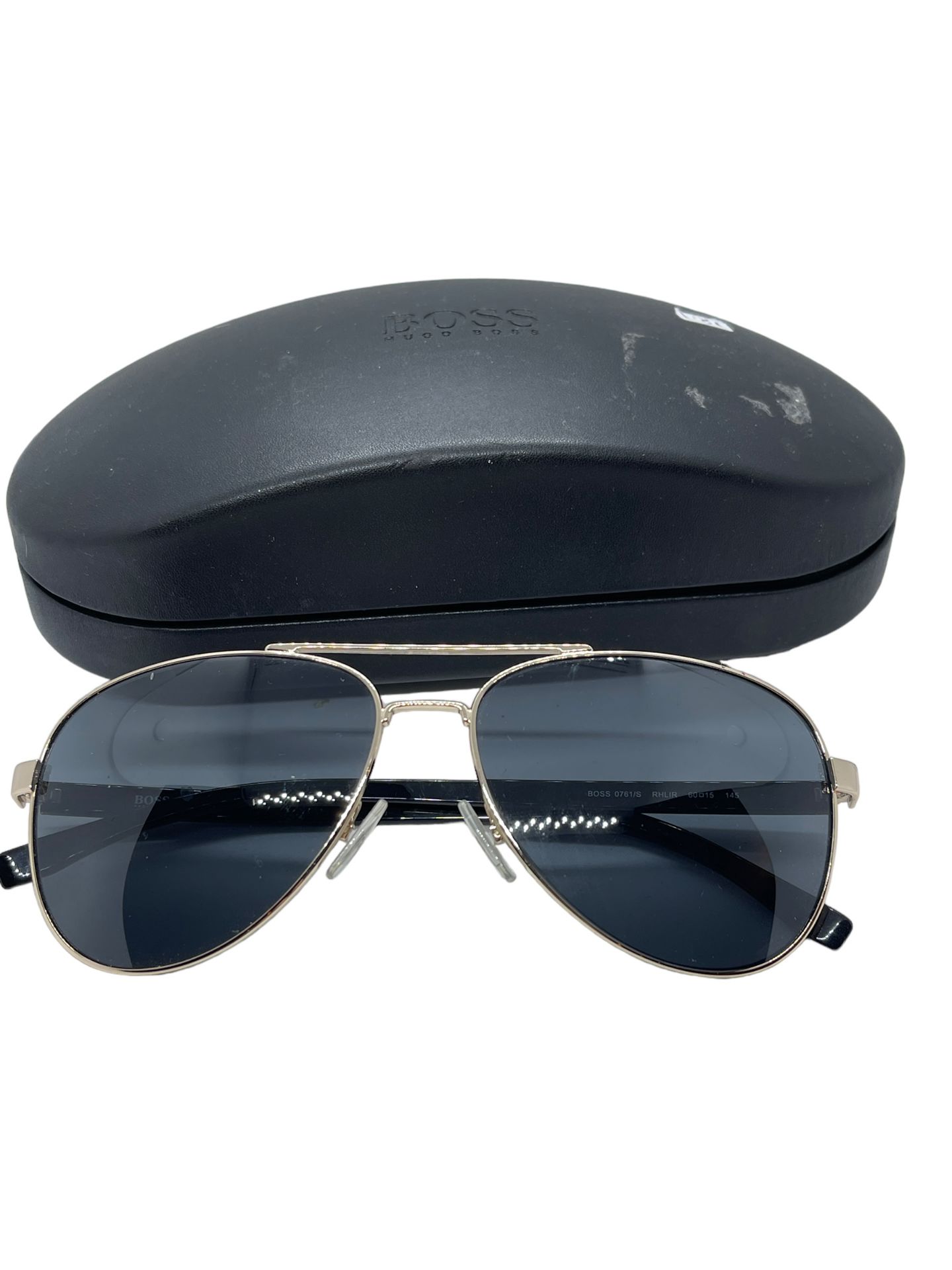 Hugo Boss Sunglasses gold plated aviators with case surplus stock xdemo - Image 2 of 6