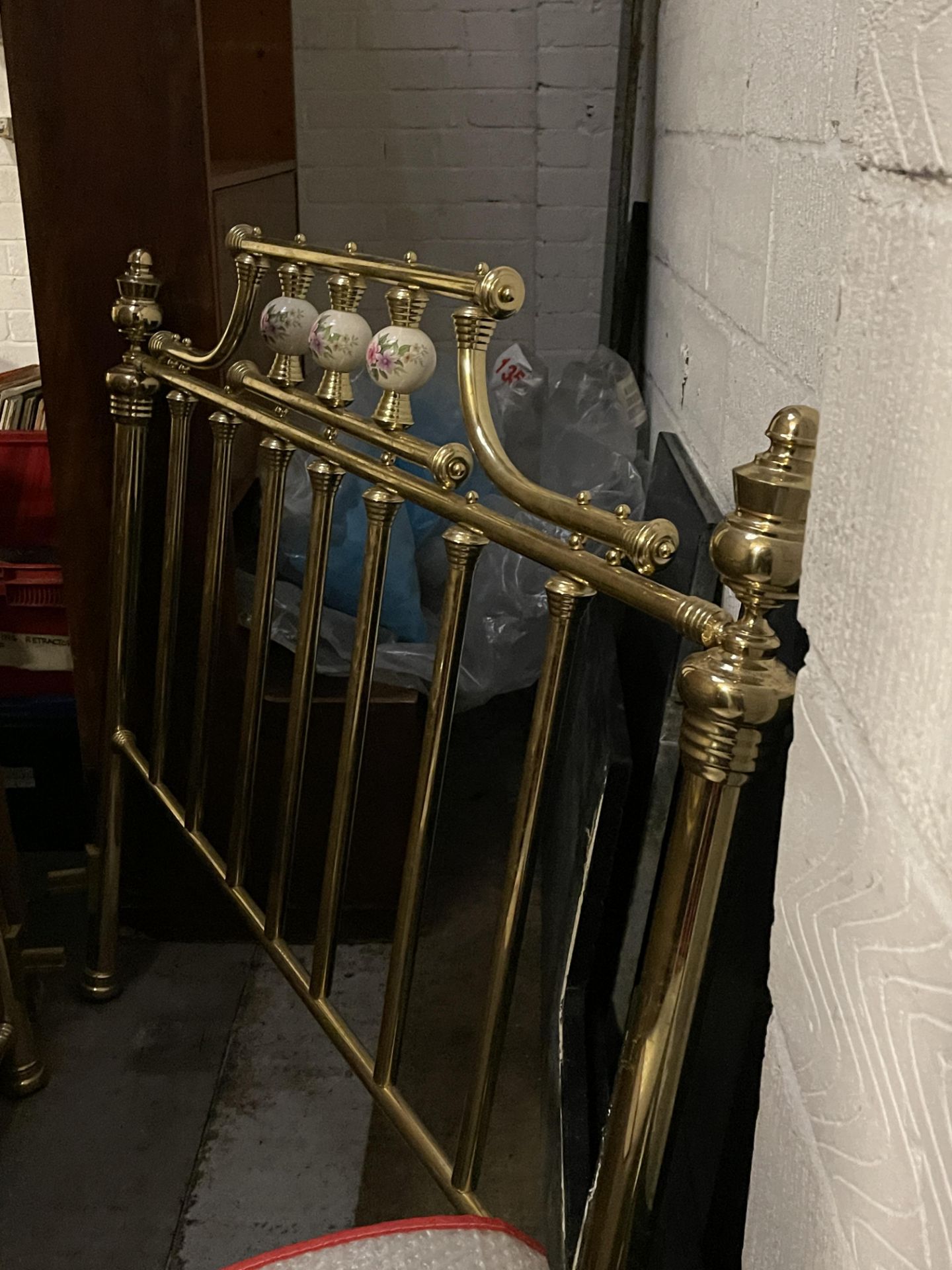 Brass double bed frame very old unclaimed property - Image 8 of 8