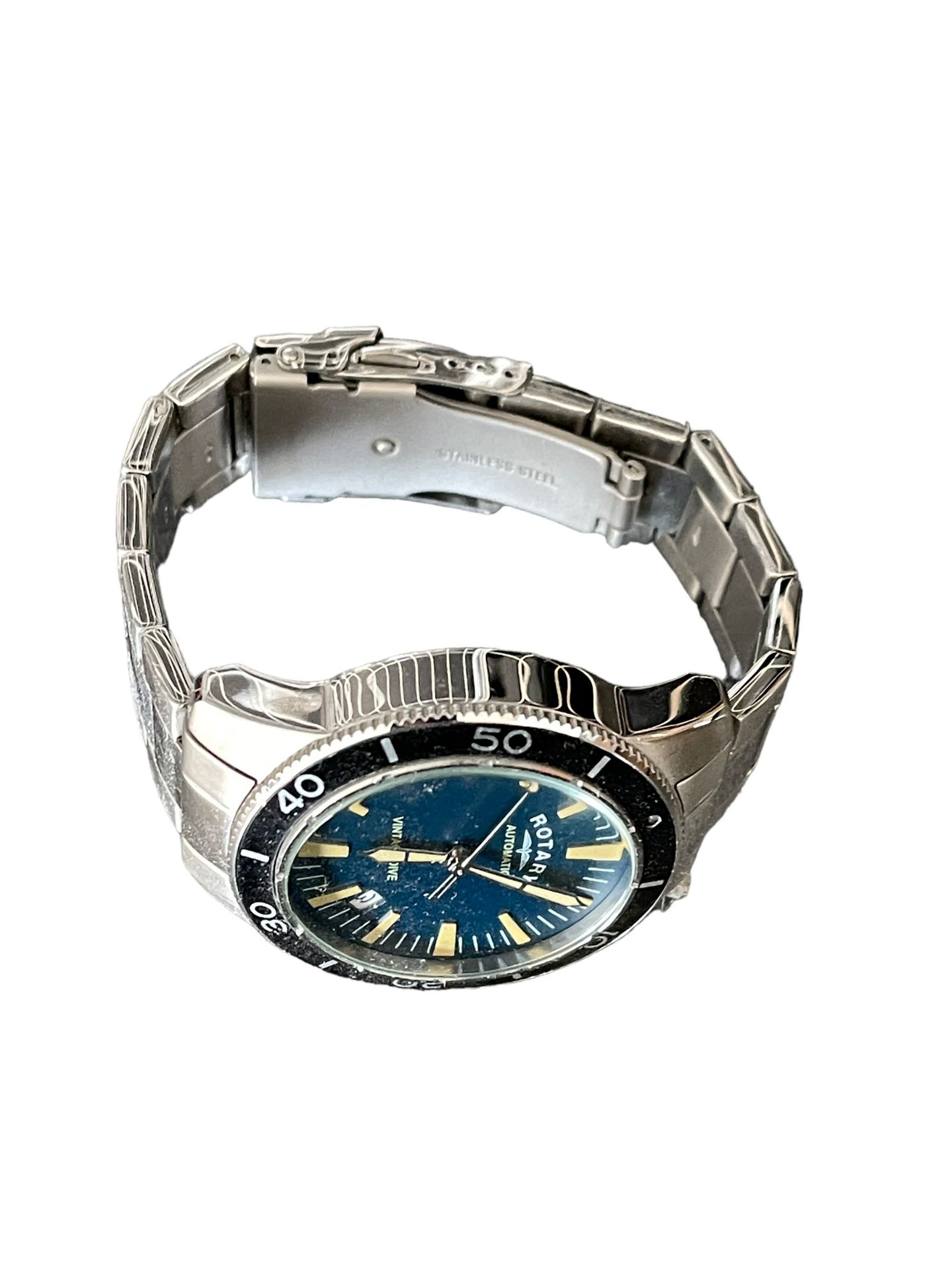 Rotary Divers Watch fully working with box paper bracelet stainless steel - Image 6 of 6