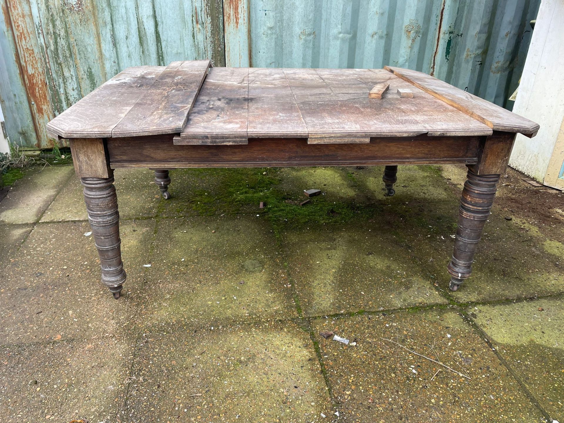 6 foot Edwardian drawer leaf table - Image 2 of 3