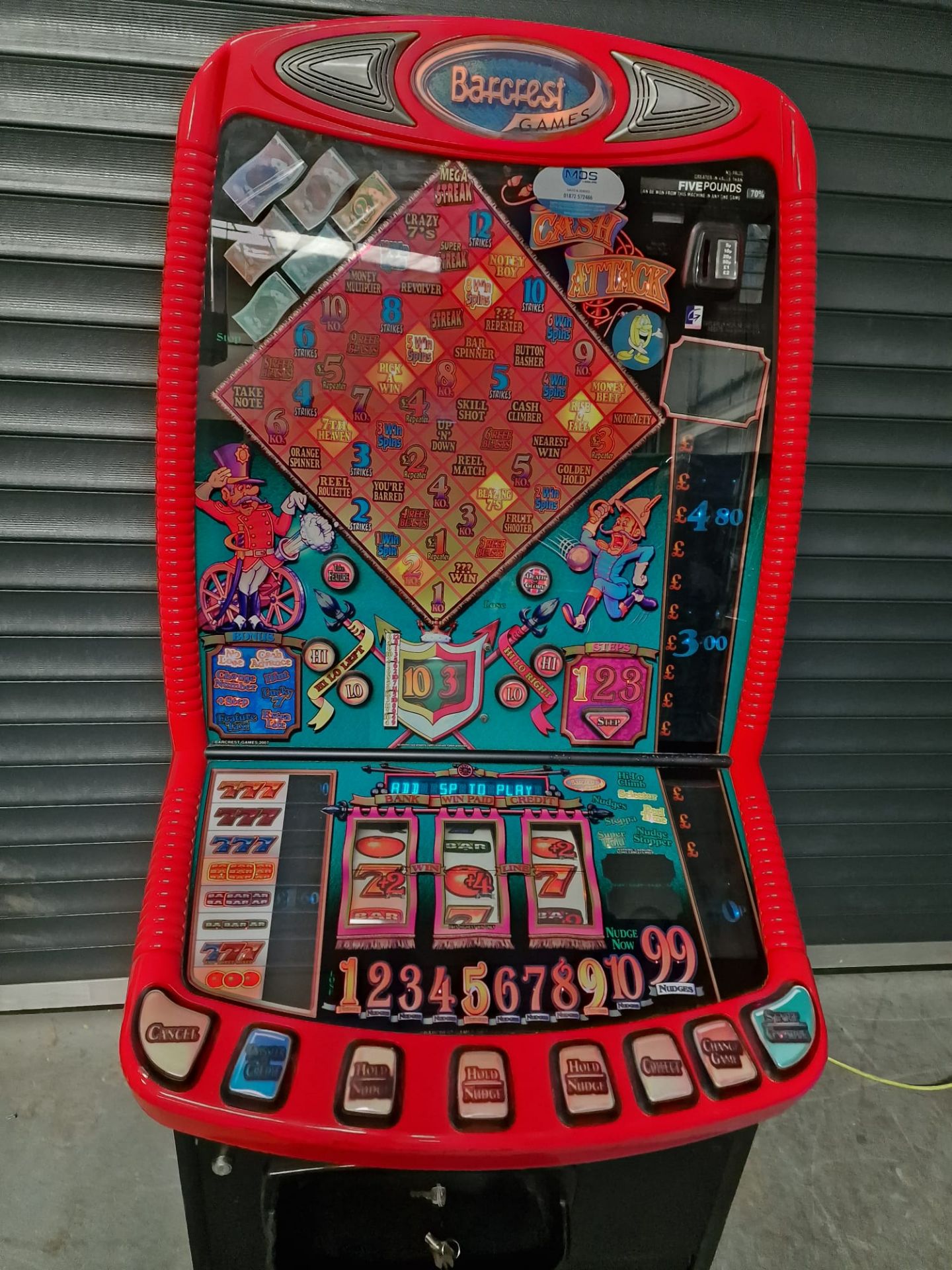 Gaming machine Cash attack pub fruitmachine10p play and 5 jack pot coin operated