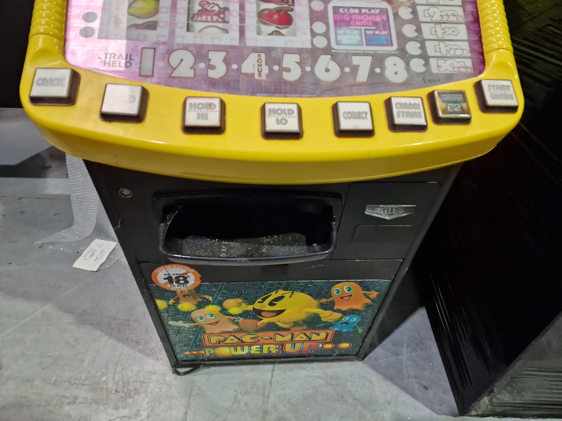 Pacman power-up pub fruit machine,70 jackpot, coin-operated - Image 6 of 6