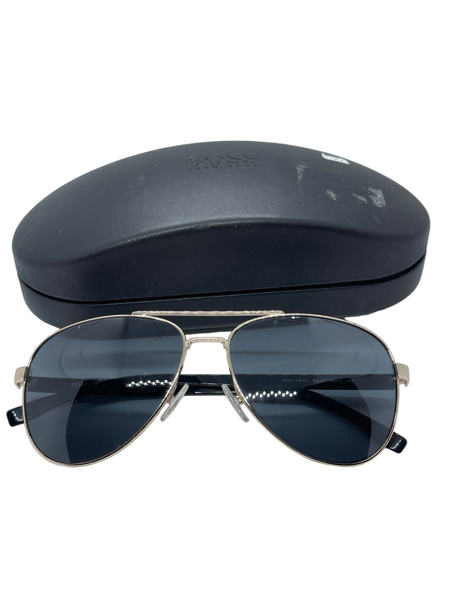 Hugo Boss Sunglasses gold plated aviators with case surplus stock xdemo - Image 4 of 6