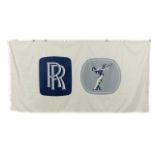 Rolls Royce flag, in brand new condition, with metal clasps, approx 6ft x 8ft