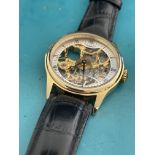 Rotary rare skeleton men's wristwatch gold plated..return or demo RRP299