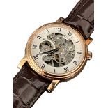 Rotary Skeleton watch mechanical gold plated working