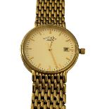 Rotary gents watch gold-plated