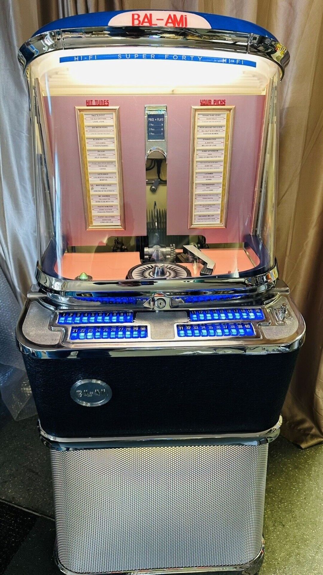 1957 FULLY Restored Bal Ami Super 40 Jukebox   This is a beautiful little machine and holds 20 7” - Image 8 of 8