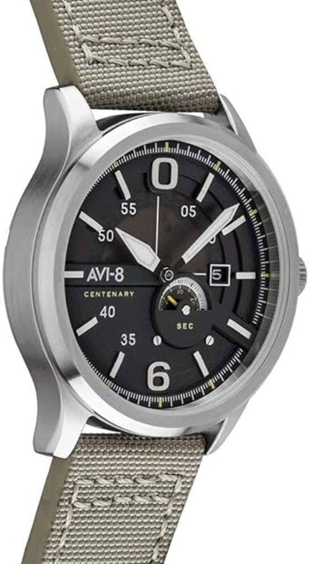 AVI-8 Men's Analog Japanese Quartz Watch with Leather Strap AV-4061-01 - Image 4 of 5
