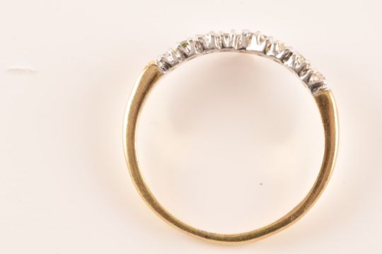 A five stone 18ct yellow gold, set with five old mine diamonds with a combined approximate weight of - Image 9 of 11