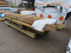 2 X BUNDLES OF ASSORTED TIMBER RAILS AND POSTS 7-13FT LENGTH APPROX.