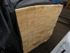 EXTRA LARGE PACK OF UNTREATED TOP CAP TIMBER BOARDS: 120MM X 20MM X 2M LENGTH APPROX. 416NO LENGTH
