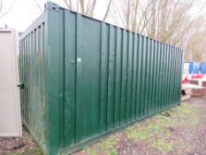 20FT LENGTH SHIPPING CONTAINER STORE. ASSISTANCE WITH LOADING ON TO A SUITABLE VEHICLE CAN BE PRO