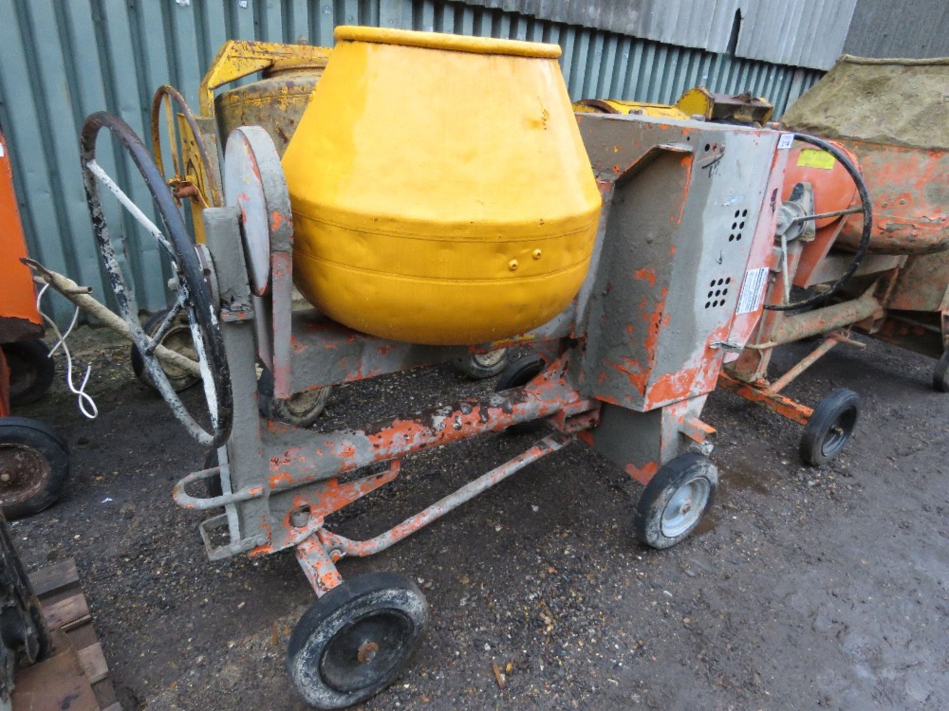 BELLE 100XT YANMAR ENGINED CEMENT MIXER. WHEN TESTED WAS SEEN TO RUN AND DRUM TURNED.