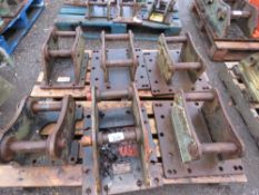 6NO EXCAVATOR BREAKER MOUNTING PLATES / TOP BRACKETS. MAINLY ON 45MM PINS.