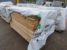 EXTRA LARGE PACK OF UNTREATED SHIPLAP TYPE TIMBER CLADDING BORADS: 1.73M LENGTH X 100MM WIDTH APPROX