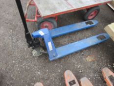 LOADSURFER HYDRAULIC PALLET TRUCK. WHEN TESTED WAS SEEN TO LIFT AND LOWER. SOURCED FROM COMPANY LIQU