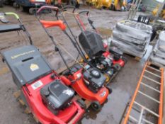 PALLET CONTAINING 3 NO ASSORTED LAWNMOWERS. THIS LOT IS SOLD UNDER THE AUCTIONEERS MARGIN SCHEM