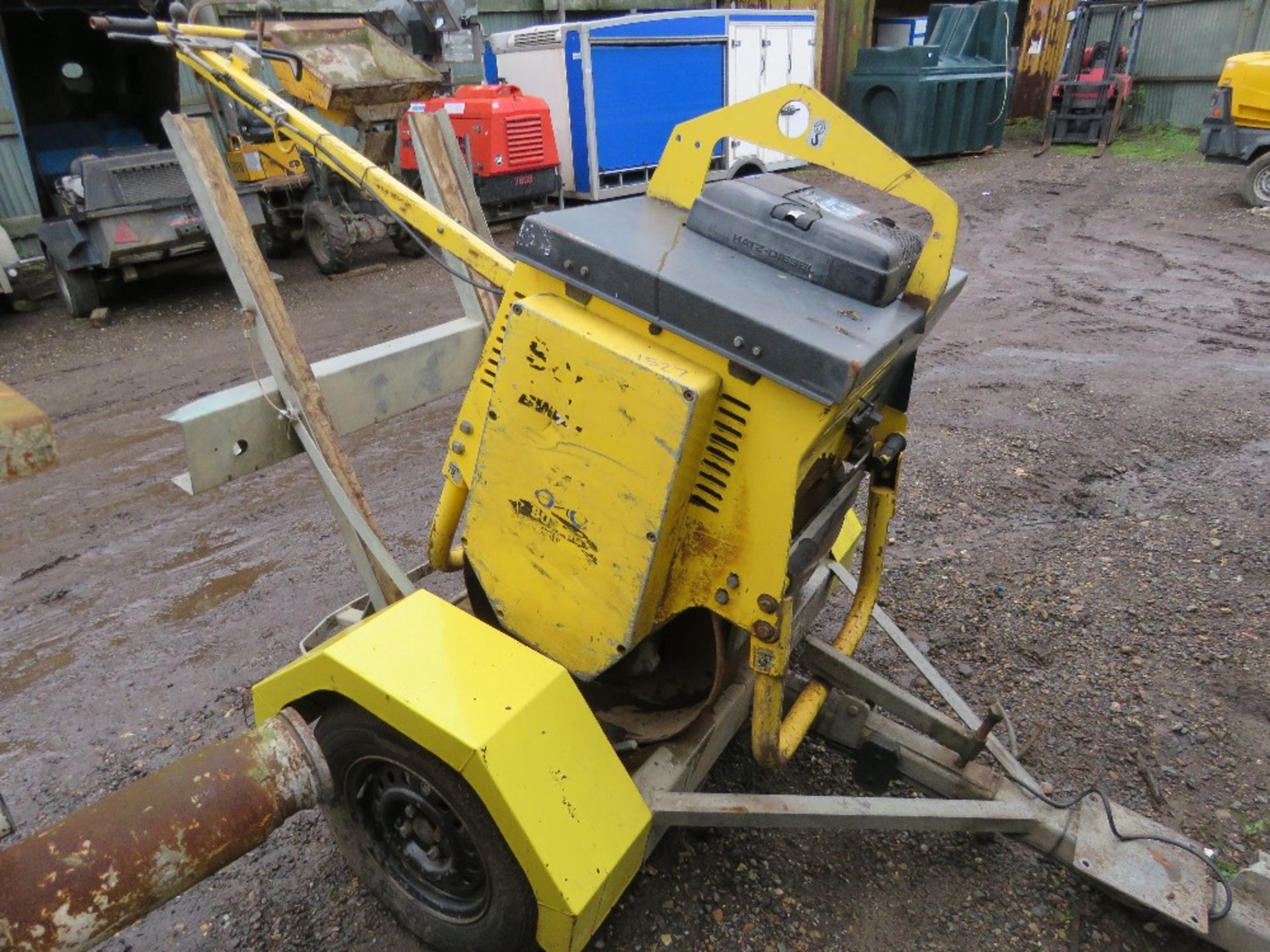 BOMAG BW71E-2 SINGLE DRUM ROLLER ON A TRAILER YEAR 2017 BUILD. SN: 101620291368. SOURCED FROM LARGE - Image 5 of 8