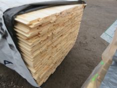 LARGE PACK OF UNTREATED SHIPLAP TIMBER CLADDING BOARDS: 100MM X 1.83M LENGTH APPROX.