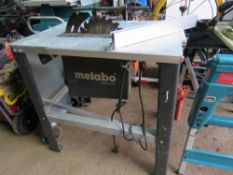 METABO TABLE SAWBENCH, 240VOLT POWERED.