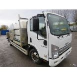 ISUZU 7500KG PORTABLE TOILET SERVICE TRUCK REG:PO12 FAJ. WITH V5, OWNED FROM NEW, 70,521REC MILES.