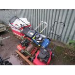 PALLET CONTAINING 4 NO ASSORTED LAWNMOWERS. THIS LOT IS SOLD UNDER THE AUCTIONEERS MARGIN SCHEM