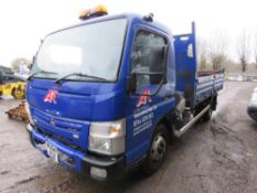 MITSUBISHI CANTER 7.5TONNE TIPPER LORRY TRUCK REG:WU64 ASZ. AUTOMATIC. TEST RECENTLY EXPIRED (END OC