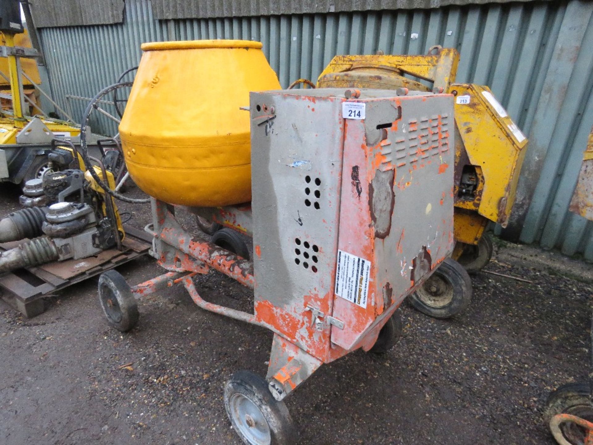 BELLE 100XT YANMAR ENGINED CEMENT MIXER. WHEN TESTED WAS SEEN TO RUN AND DRUM TURNED. - Image 2 of 5