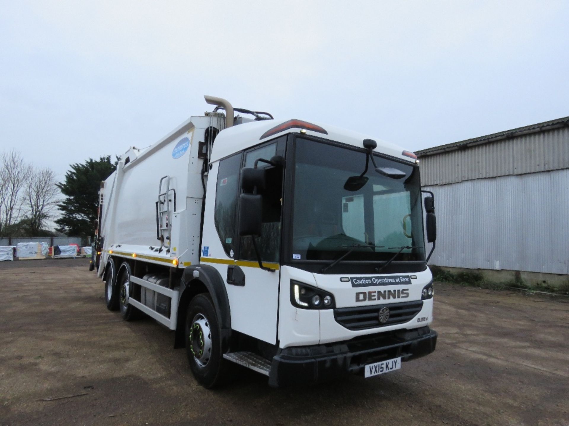 DENNIS EAGLE ELITE EURO 6 REFUSE TRUCK WITH BIN LIFTS. REG:VX15 KJY ...