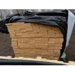 EXTRA LARGE PACK OF UNTREATED TOP CAP TIMBER BOARDS: 120MM X 20MM X 2M LENGTH APPROX. 470NO LENGTH