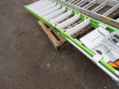 GROUNDCUE GRP STEP LADDER WITH PLATFORM, APPEARS LITTLE USED, 14FT OVERALL LENGTH APPROX. SOURCED FR