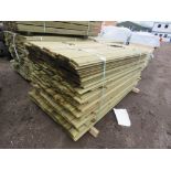 LARGE PACK OF TREATED SHIPLAP TYPE CLADDING TIMBER BOARDS: MIXED 1.5-1.75M LENGTH X 100MM WIDTH APPR