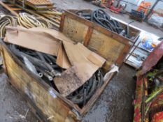 2 X LARGE STILLAGES CONTAINING PRE USED HYDRAULIC HOSES.