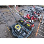 PALLET CONTAINING 3 NO ASSORTED LAWNMOWERS. THIS LOT IS SOLD UNDER THE AUCTIONEERS MARGIN SCHEM