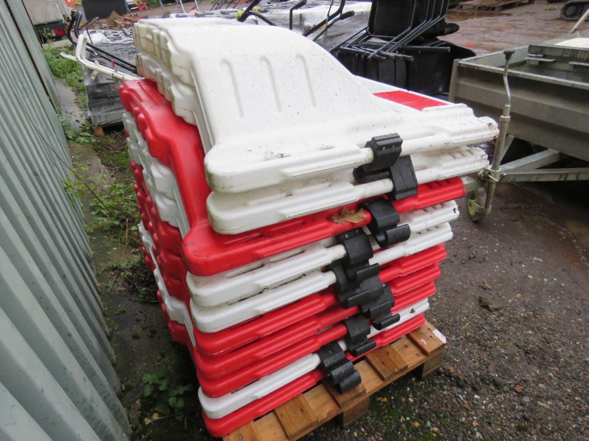 10NO RED AND WHITE PLASTIC BARRIERS. THIS LOT IS SOLD UNDER THE AUCTIONEERS MARGIN SCHEME, THEREF - Image 2 of 2